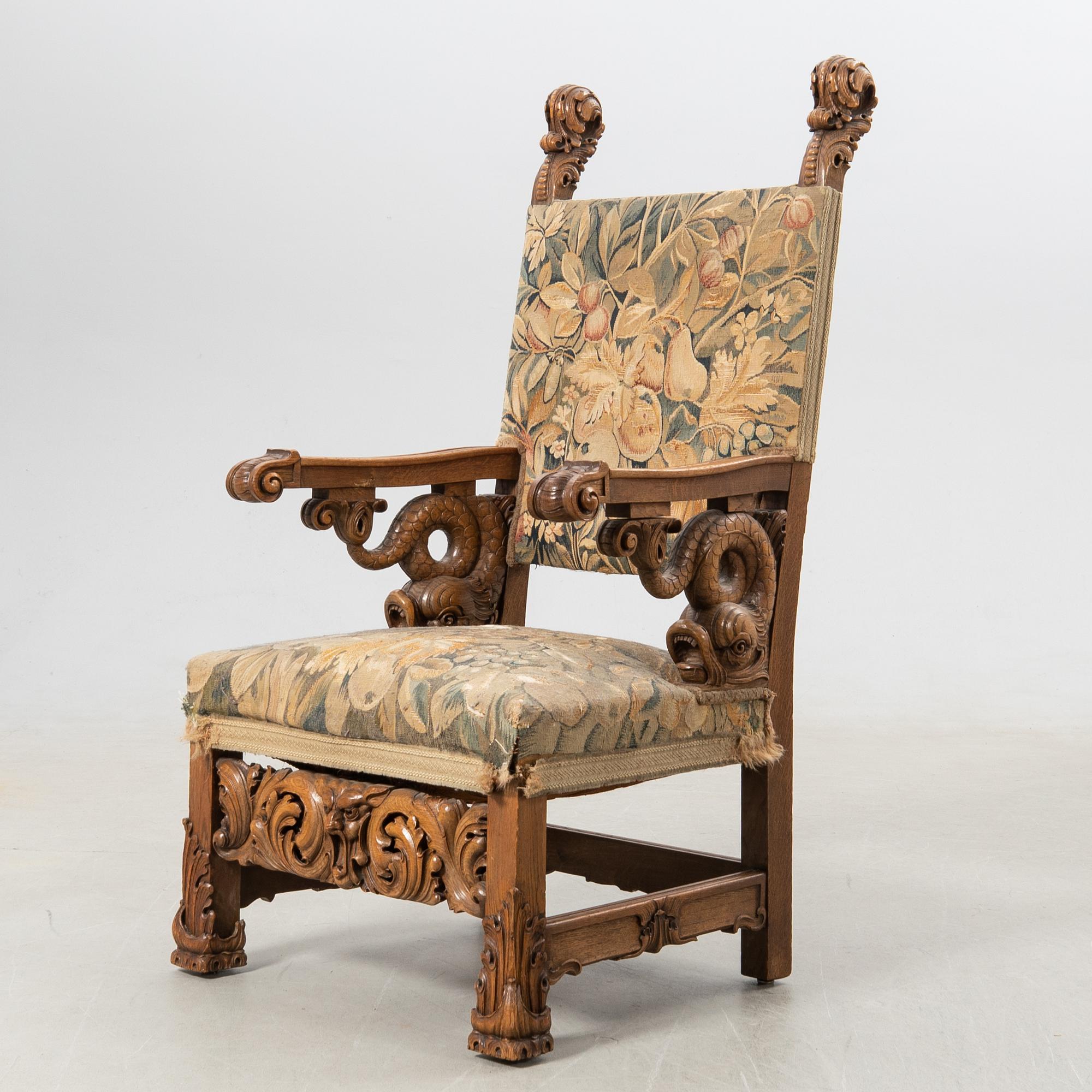 Armchair Baroque style first half of the 20th century.