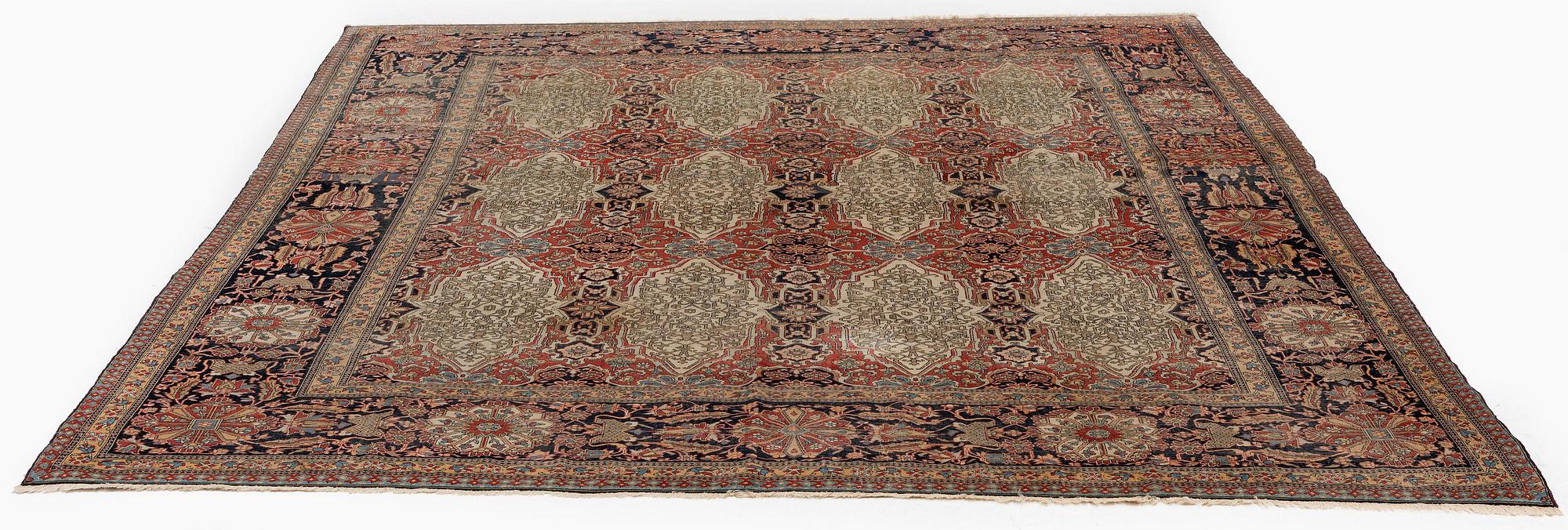 A Kashan 'Mohtasham' rug, Central Persia (Iran), c. 288 x 222 cm.