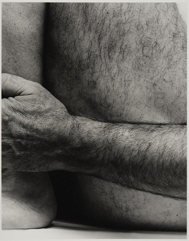 John Coplans, "Lying Figure, four panels", 1990.
