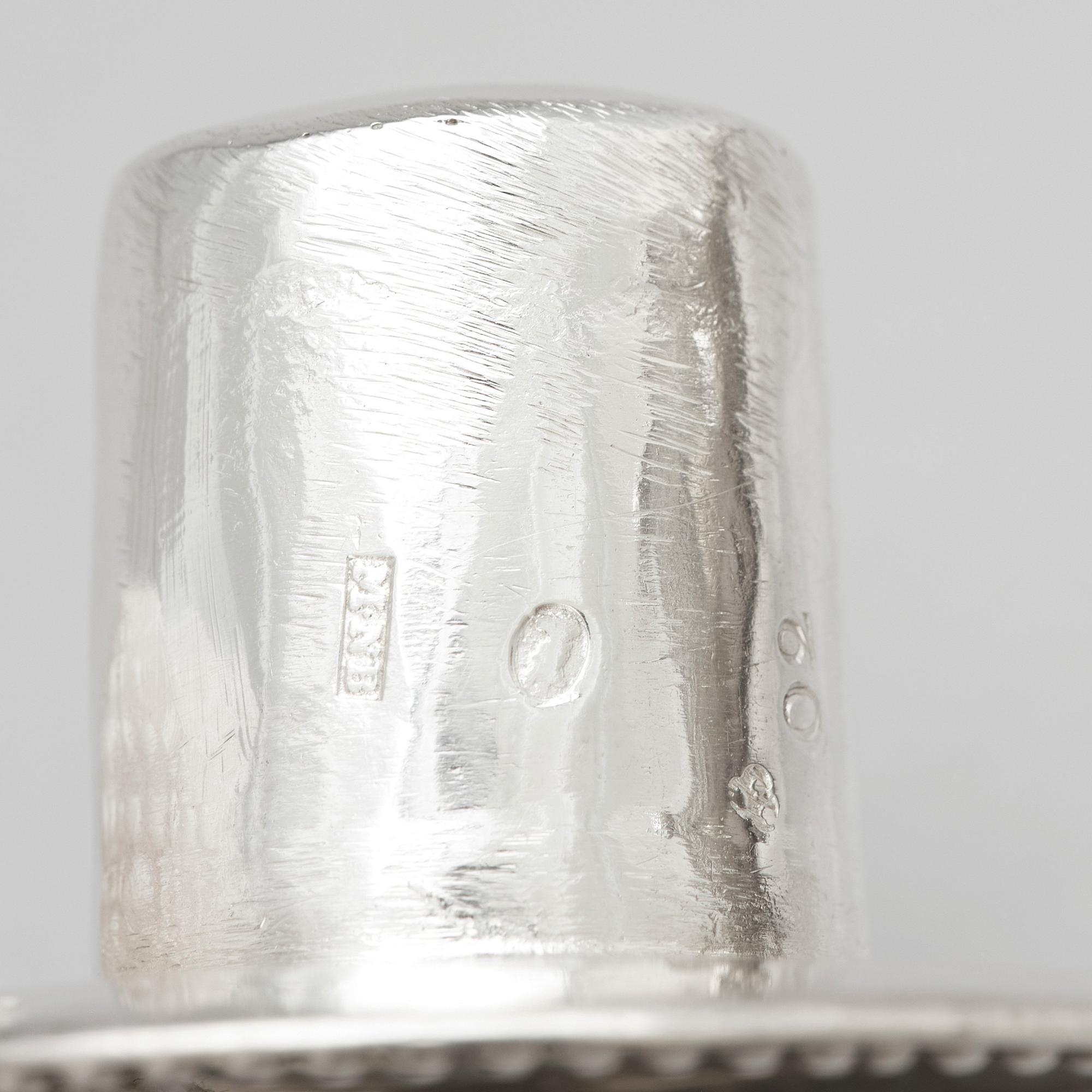 Mikael Nyberg, ljusstakar, ett par, silver, Stockholm 1796.