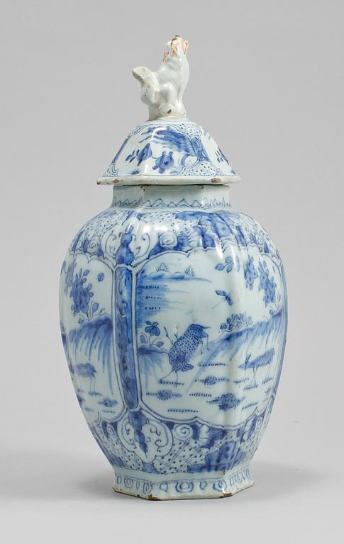 LOCKURNA, fajans, Delft, 1700-tal.