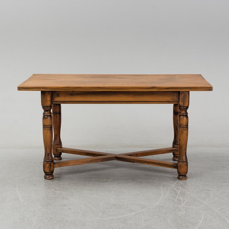 A pine table, circa 1900.