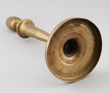 LJUSSTAKE, mässing, 1700-tal.