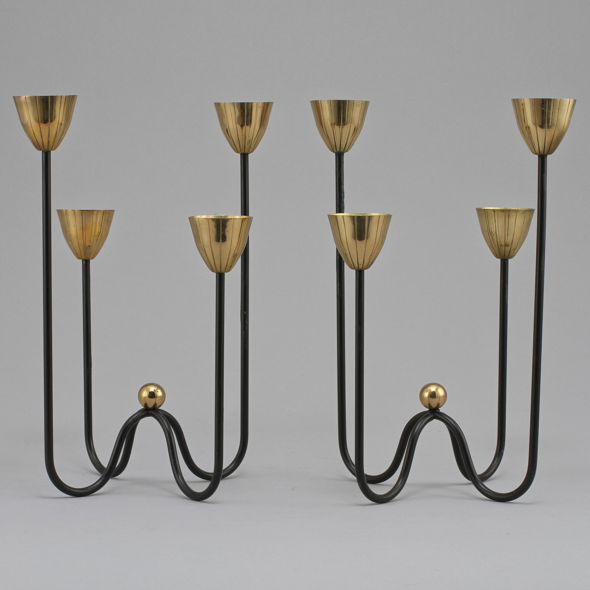 LJUSSTAKAR, ett par, Gunnar Ander, Ystad Metall.