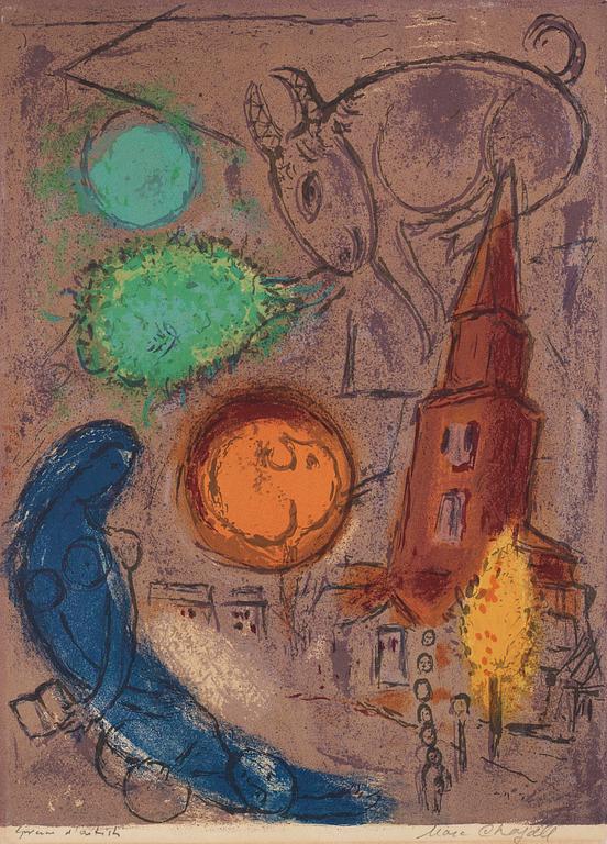 Marc Chagall, "Saint Germain- de Prés".