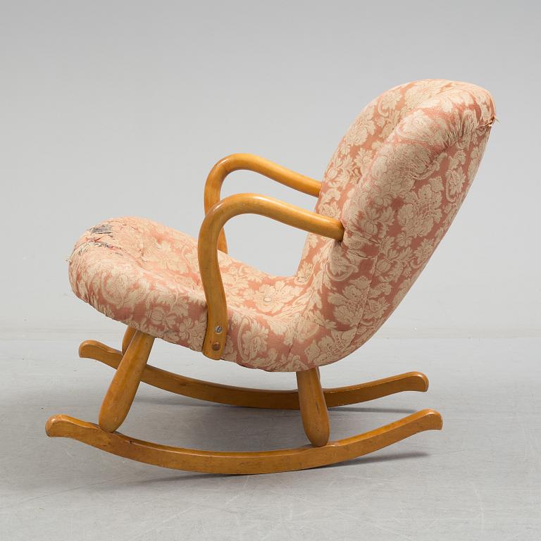 A rocking chair attributed to Philip Arctander.