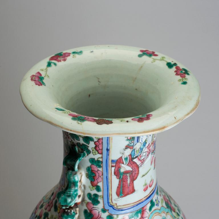 A 20th century chinese polychrome glaze porcelain floor vase.