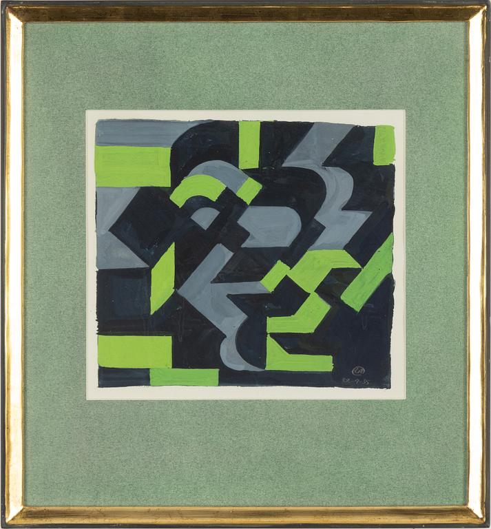 Lennart Rodhe, gouache, signerad och daterad 22-9-55.