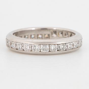 TIFFANY & CO, Lucida diamond eternity band ring, platinum.