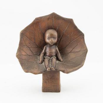 Lisa Larson, bronze sculpture, Scandia Present, circa 1978, numbered 73.