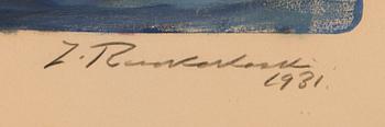JALMARI RUOKOKOSKI, monotype, signed and dated, numbered I.