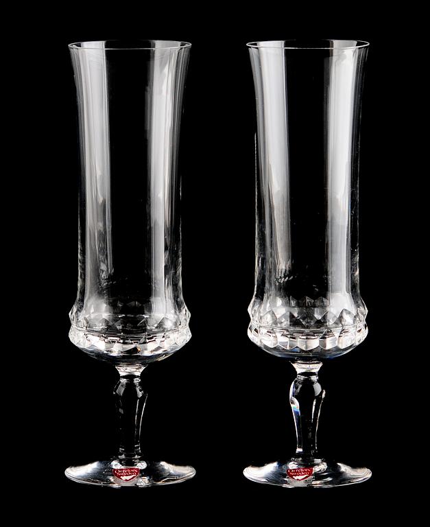 CHAMPAGNEGLAS,  6 st, "Silvia", Ingeborg Lundin, Orrefors.