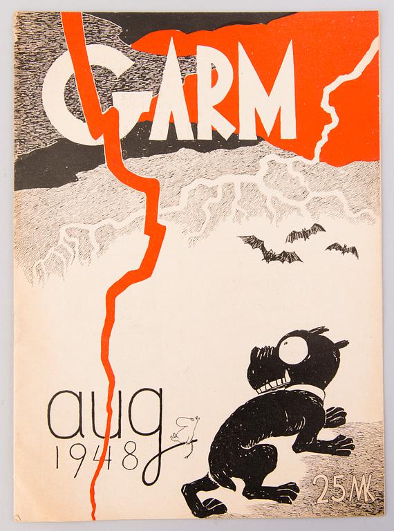 A collection 40 Garm- magazines illustrated by Tove Jansson 1942-1952.