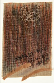 Eddie Figge, mixed media with collage on canvas, signed and dated 1965.