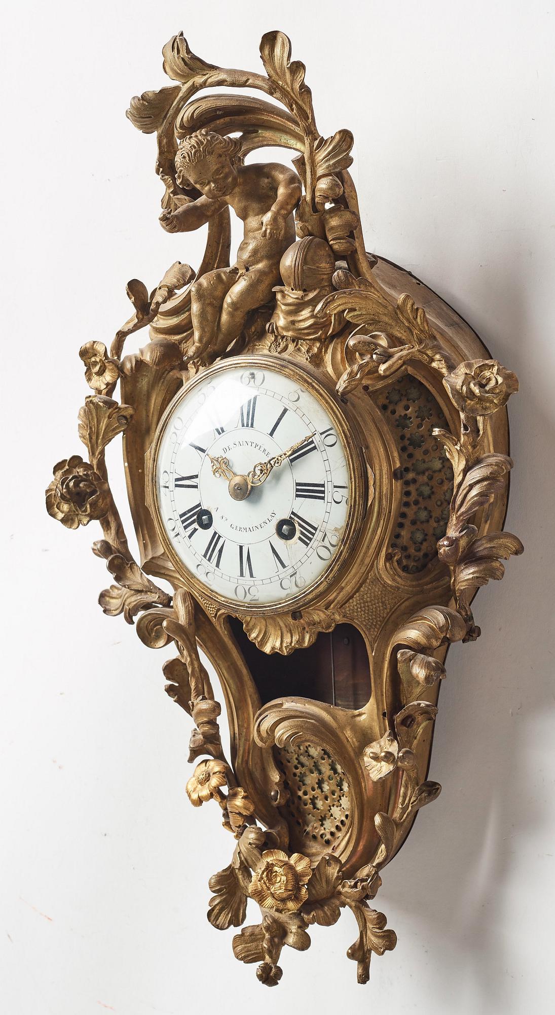 A De Saint Pere Louis XV 18th century mantel clock.