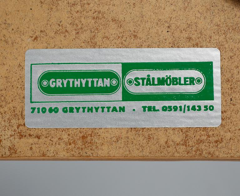 STOLAR, 5 st, Grythyttan Stålmöbler, 1900-talets andra hälft.