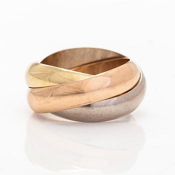 Cartier, ring "Trinity" 18K guld i tre färger.