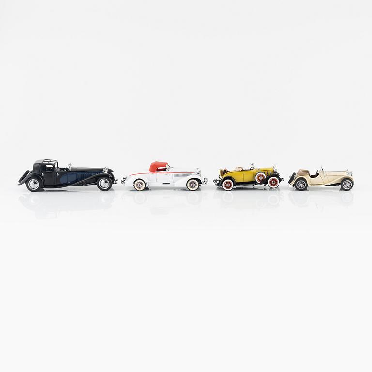 Eight die cast model cars, Franklin Mint.