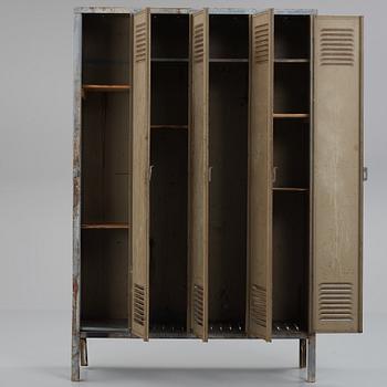 A 20th century patinated metal changing cabinet, Rosengrens, Gothenburg, Sweden.