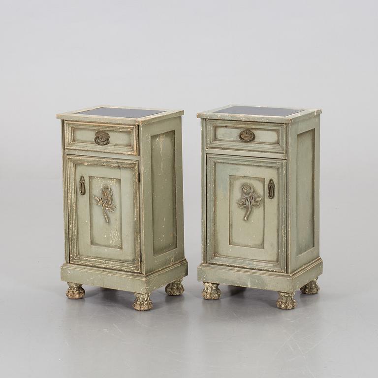 a pair of bedside table, 20th century,.
