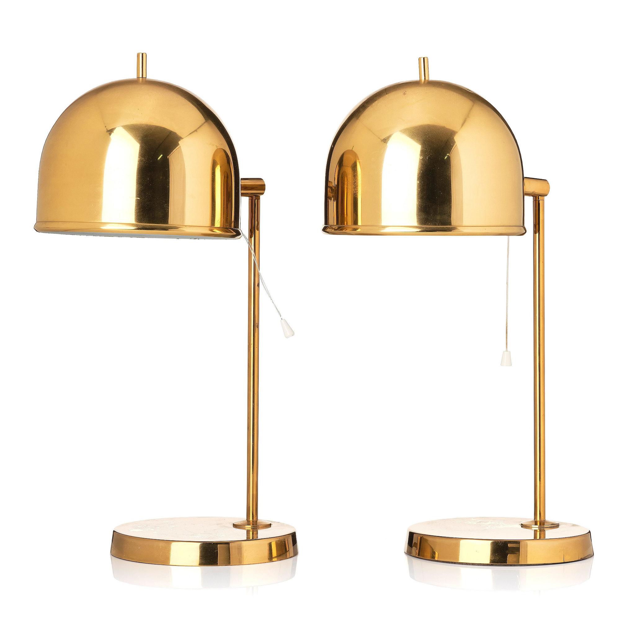 Eje Ahlgren, bordslampor, ett par, modell "B-075", Bergboms, Malmö, 1960-70-tal.