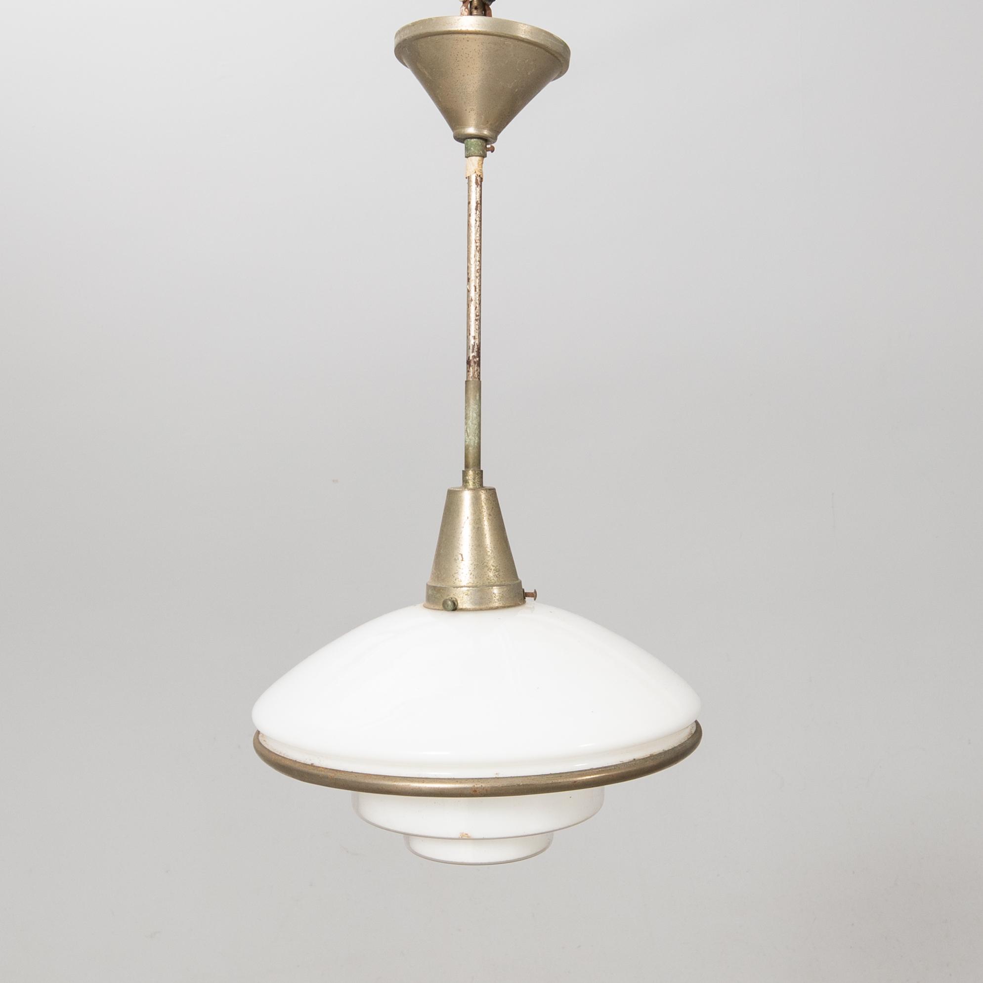 Otto Müller, ceiling lamp, "Sistrah pendant", Megaphos, first half of the 20th century.