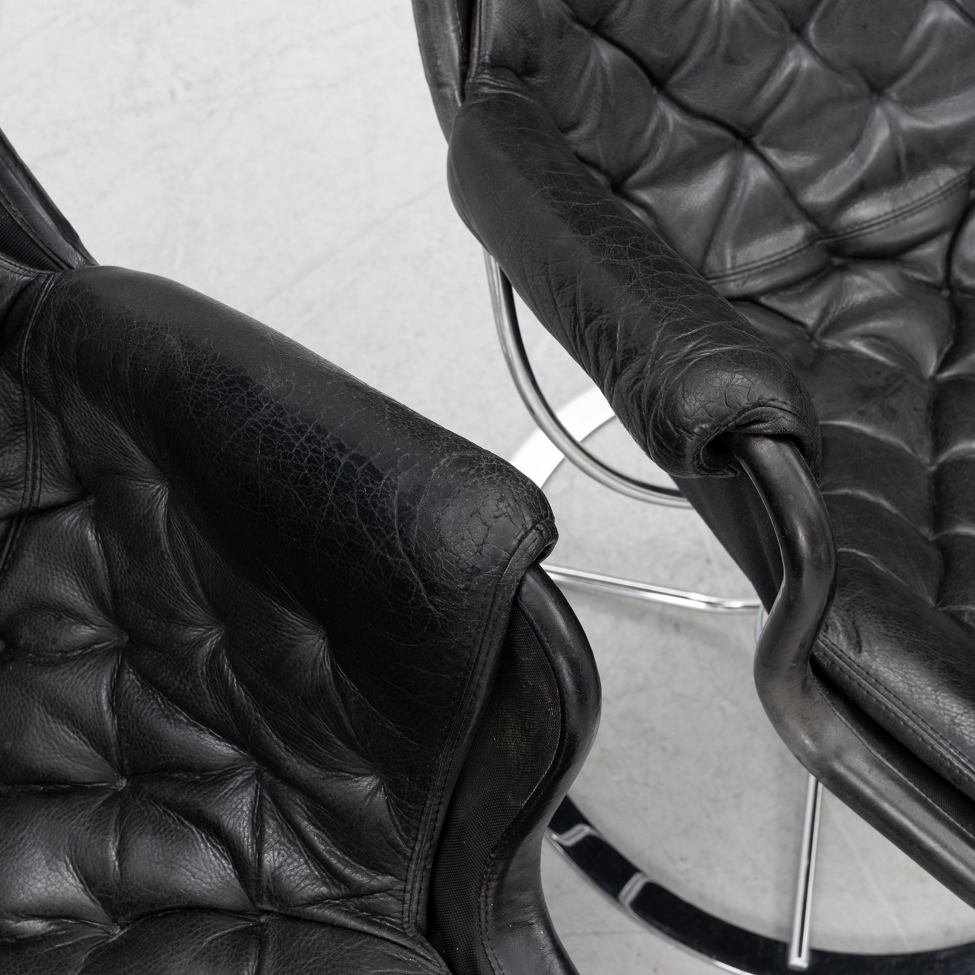 Bruno Mathsson, armchairs, a pair, "Jetson", Dux, 1970s.