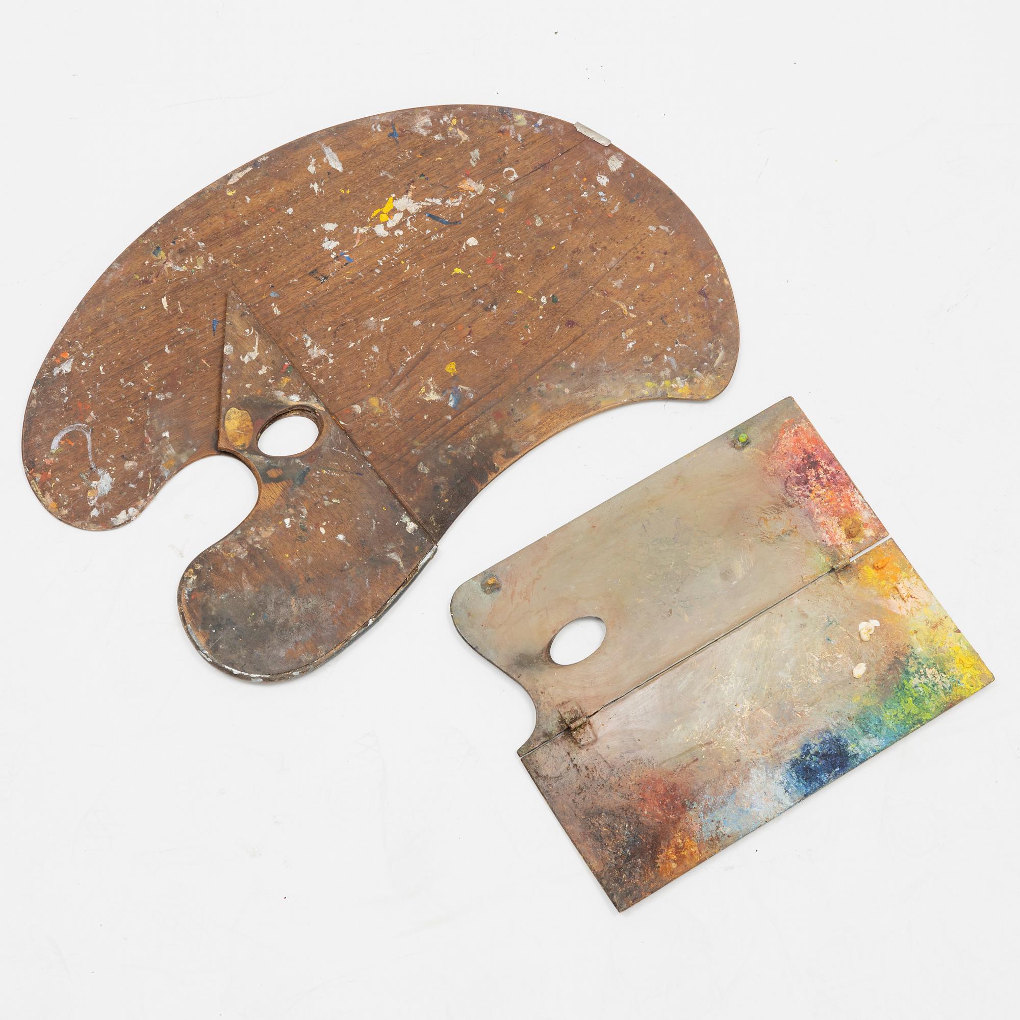 Birger Simonssons friluftsstaffli, paletter & målarlådor.