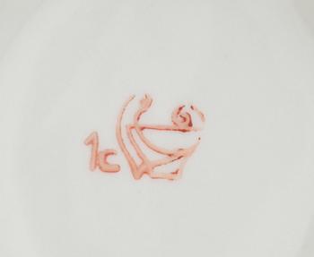 TESERVIS, 9 delar, porslin, Ryssland,1900-talets andra hälft.