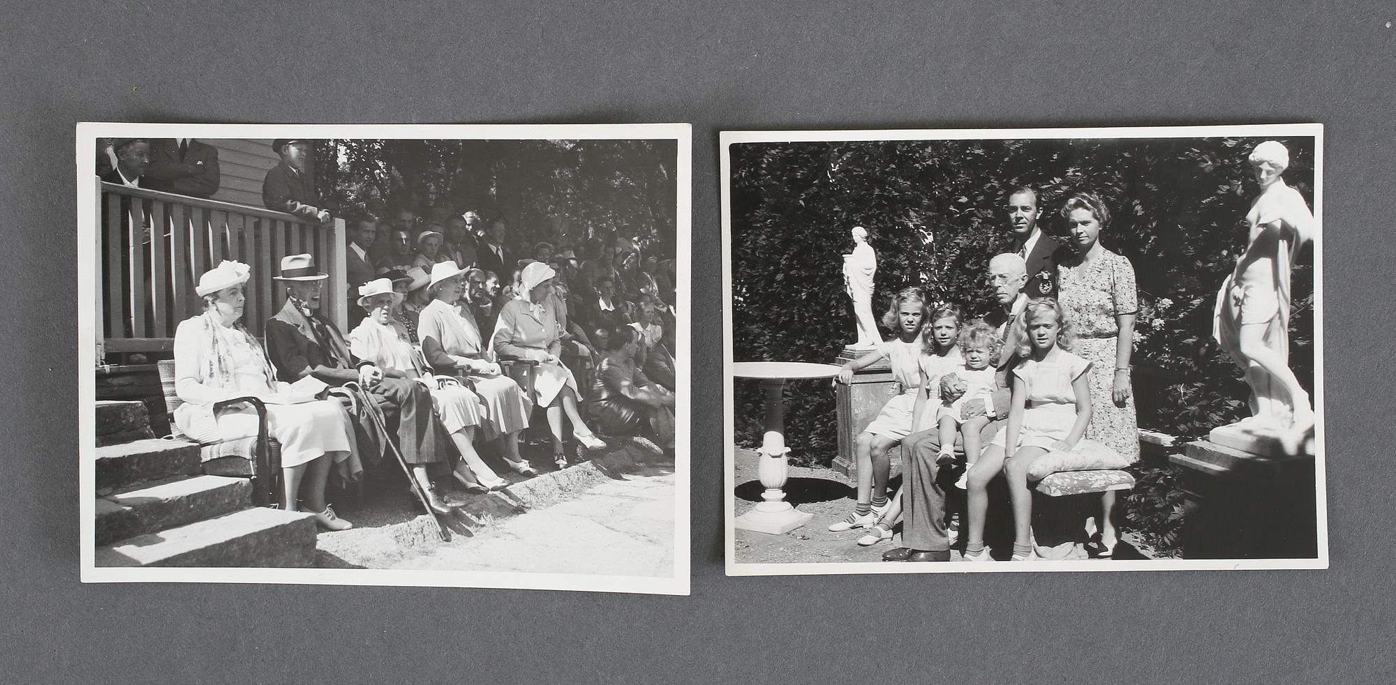 FOTOGRAFIER, ca 26 st. Bl a Gustav V:s jaktlag, "Hagasessorna", Prinsessan Sibylla, konung Carl XVI Gustav m fl.