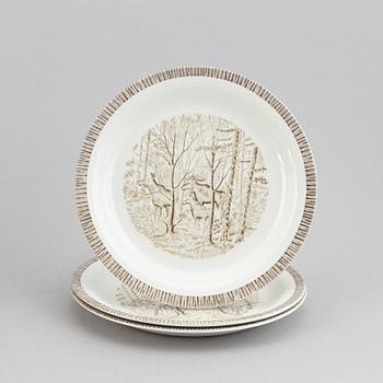 SERVIS, 26 delar, porslin, "Svensk Natur", Rörstrand.