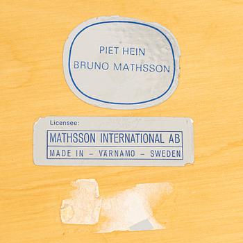 Bruno Mathsson & Piet Hein, soffbord, "Supercirkel", Bruno Mathsson International, Värnamo.