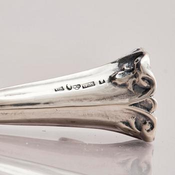 Gustaf Möllenborg, nattljusstakar, ett par, silver, Stockholm 1857.