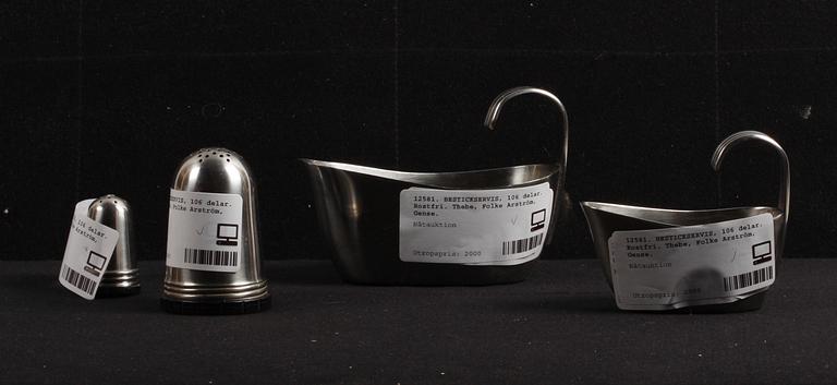 BESTICKSERVIS, 106 delar. Rostfri. Thebe, Folke Arström, Gense.