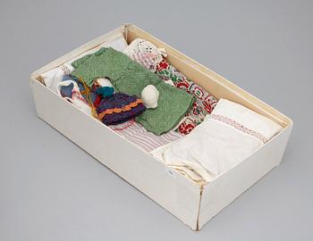 PARTI DOCKOR, 7st, celluloid samt porslin, bl.a. AM 390, Tyskland. 1900-talets första hälft / mitt.
