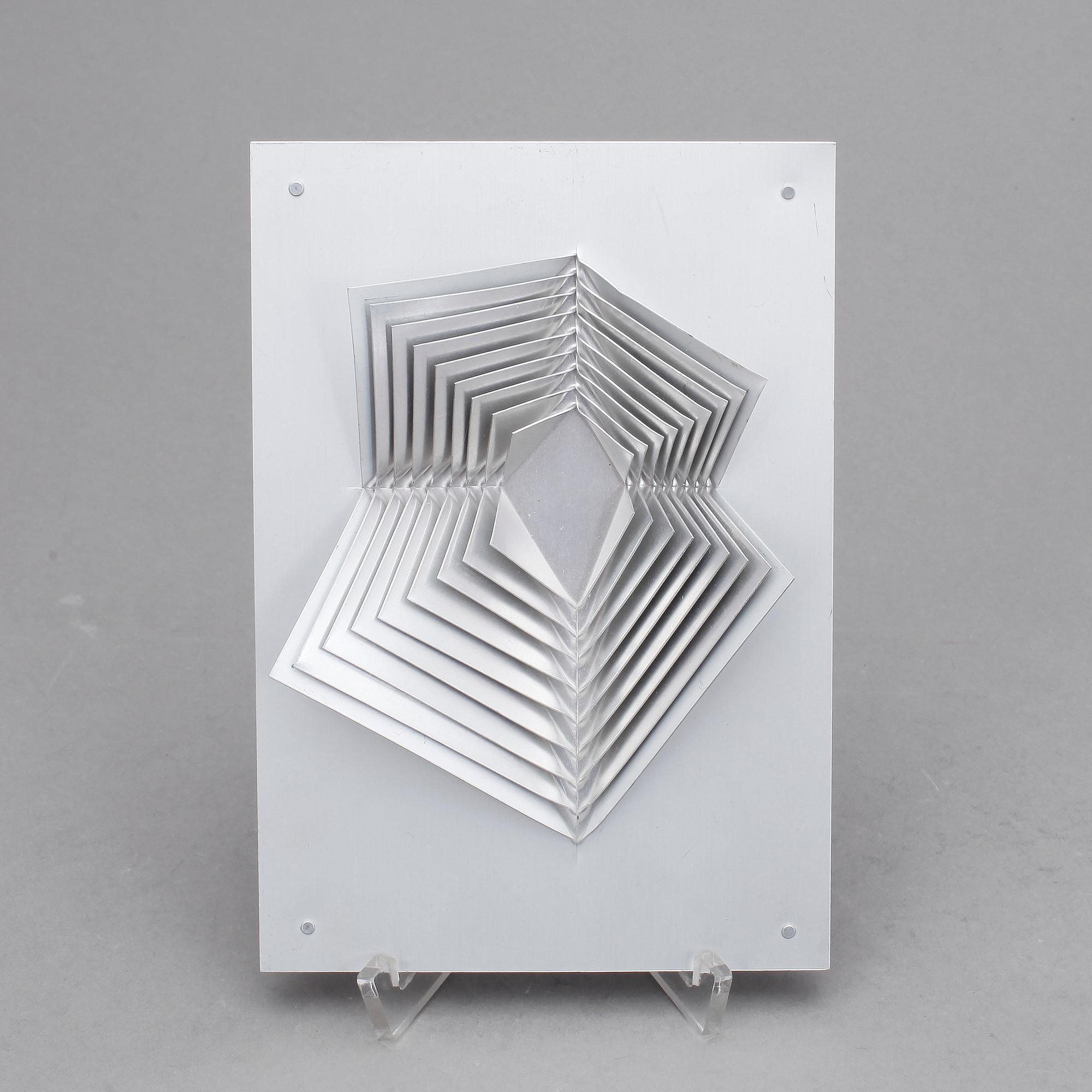 ARNE JONES, väggrelief, "Blossom", aluminium.