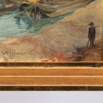 Helmer Osslund, River landscape from the Rhine.