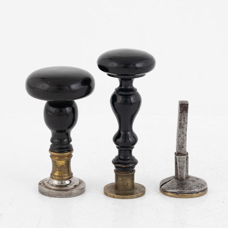A set of nine seal stamps, 18th - 19th century.