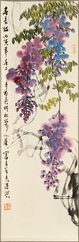 A Chinese hanging scroll, signed Gong Yin (1937-).