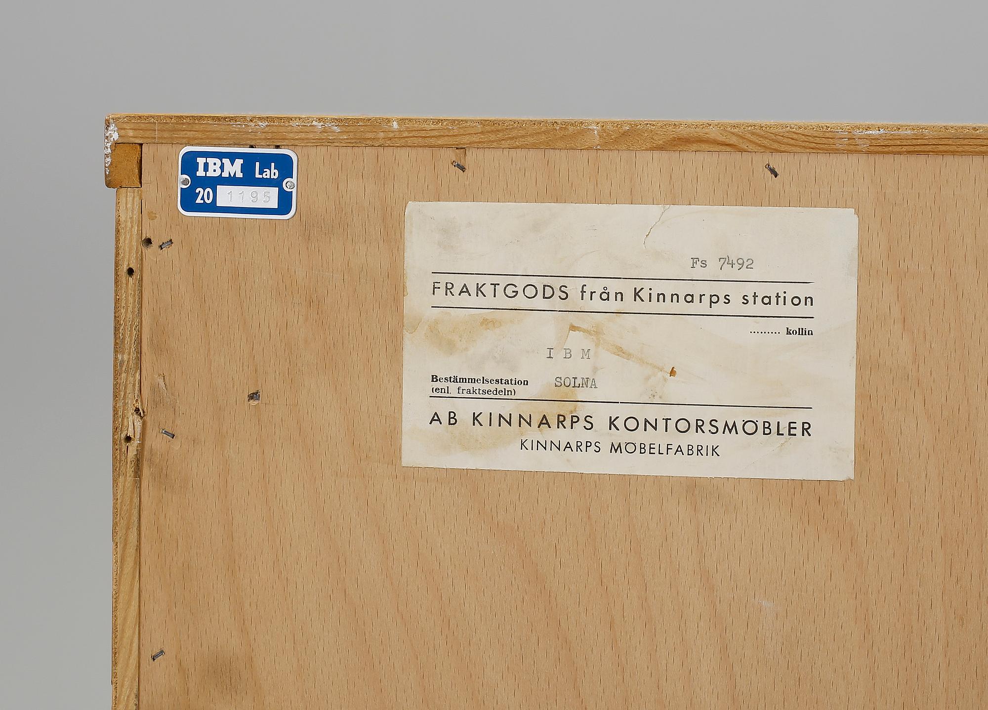 ARKIVSKÅP, Kinnarps Möbelfabrik, 1900-talets andra hälft.