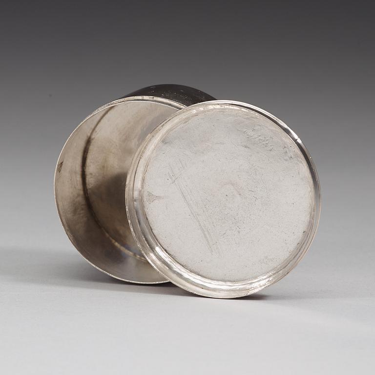 A Swedish 18th century silver box, marks of Arvid Floberg, Stockholm 1783.