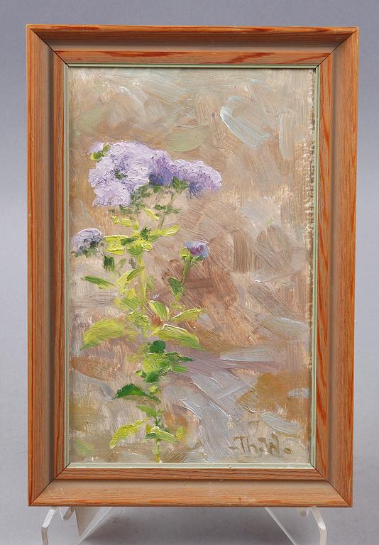 THURE WALLNER, olja på pannå. Sign.