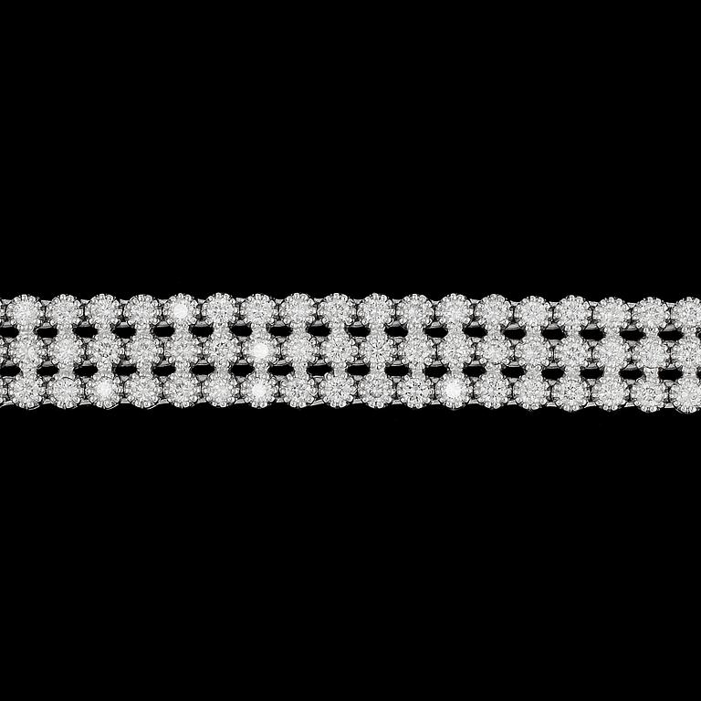 A brilliant cut diamond bracelet, tot. 5.13 cts.