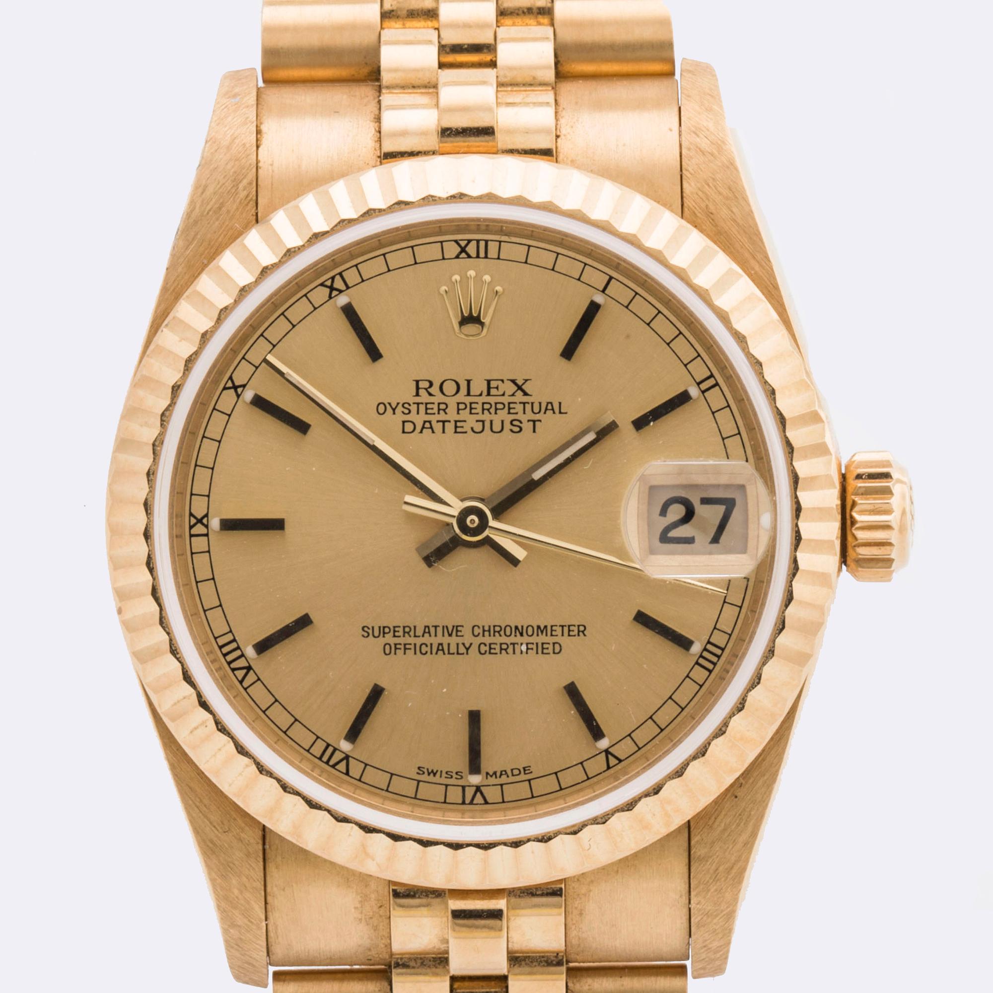 ROLEX, Oyster Perpetual, Datejust, Chronometer, wristwatch, 31 mm.