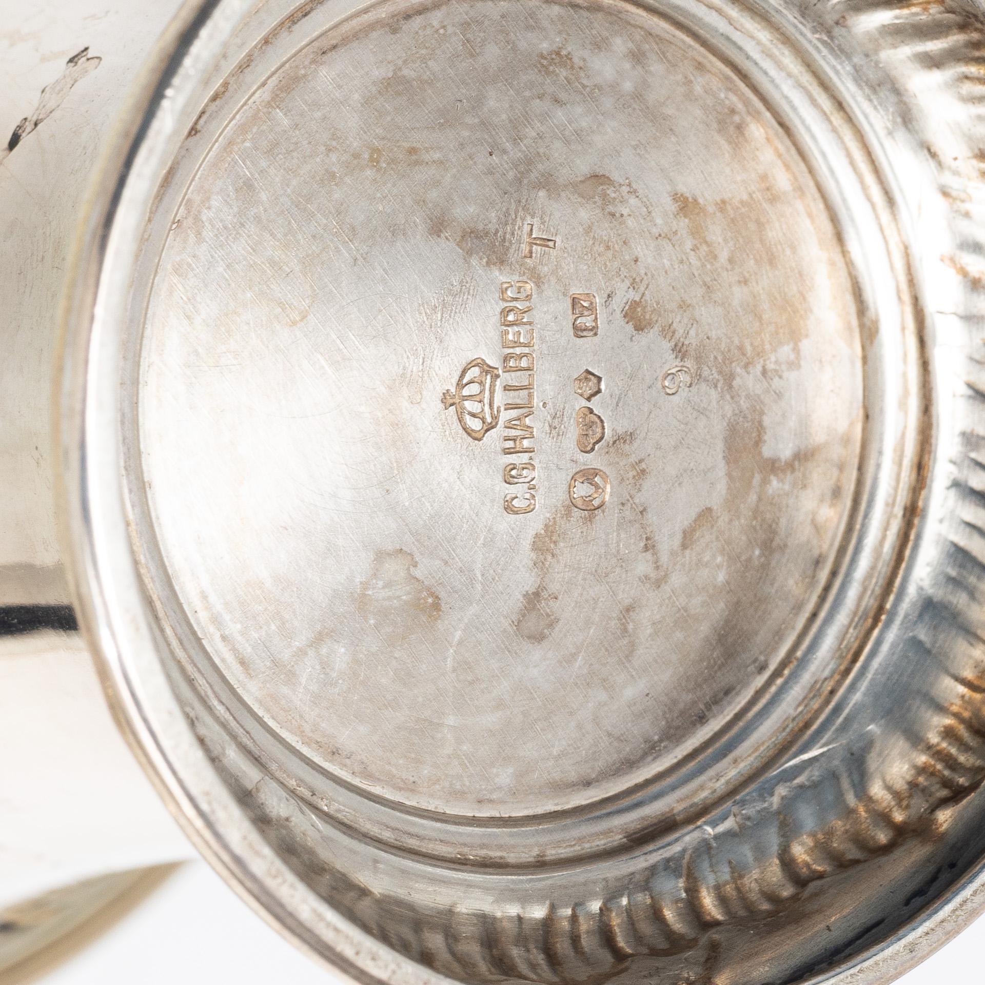 Cup, 7 pcs, silver, including CG Hallberg, Stockholm 1918.