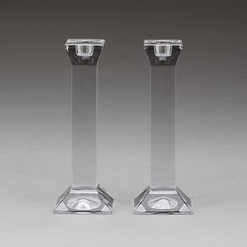 LJUSSTAKAR, ett par, glas, Villeroy & Boch.