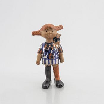 Lisa Larson, figurin, stengods, "Pippi Långstrump", Gustavsberg.