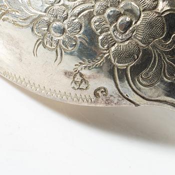 Nicolaus Wollenberg, födelsedags- eller äktenskapssked, silver, Nürnberg 1785-1789.