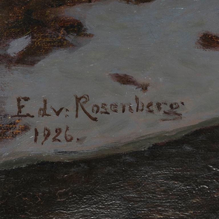 Edvard Rosenberg, Vinterlandskap med vattendrag.