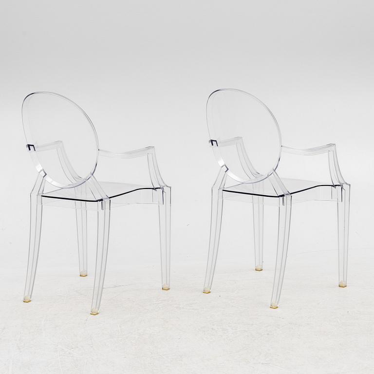 Philippe Starck, karmstolar, ett par, "Louis Ghost", Kartell.